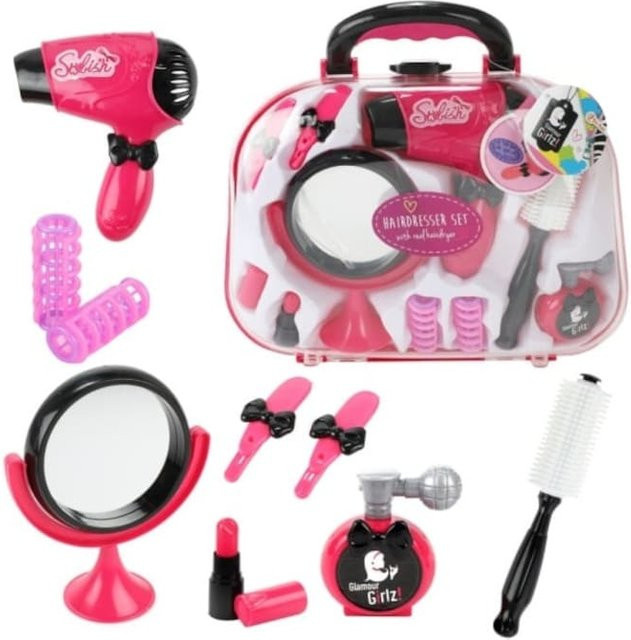 Toi-Toys Glamour Shine Friseurset, mit Fön, Koffer & Zubehör, ab 3 Jahren - Bild 1