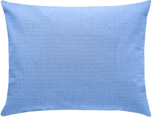 ERWIN M. Kissenbezug Mallorca Seersucker aus Baumwolle mit Reißverschluss, hellblau, B: 60 cm, H: 80 cm - Bild 1