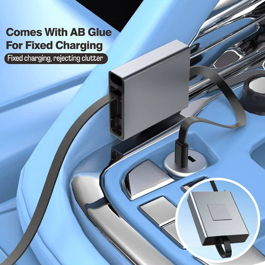 4-in-1 Teleskop-USB-C-Datenkabel mit 66W PD Schnellladefunktion in Grau für iPhone, Samsung, iPad und Laptop - Bild 5