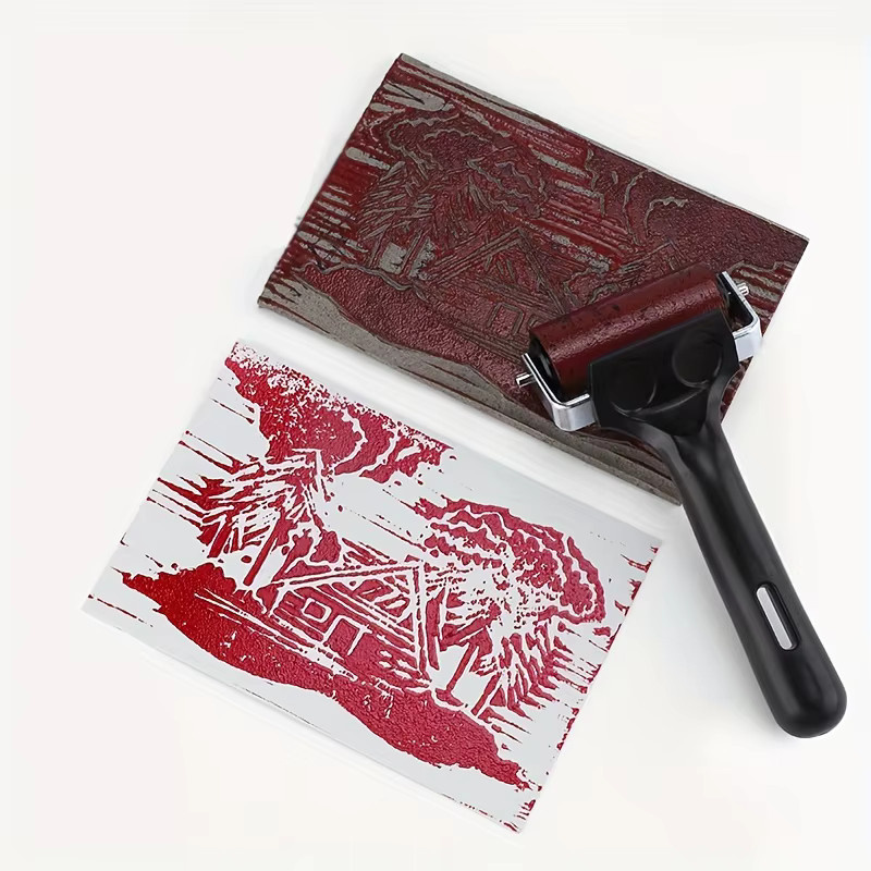 Gummi-Brayer-Roller für Druckherstellung, Kleben und Basteln in Schwarz - Bild 5
