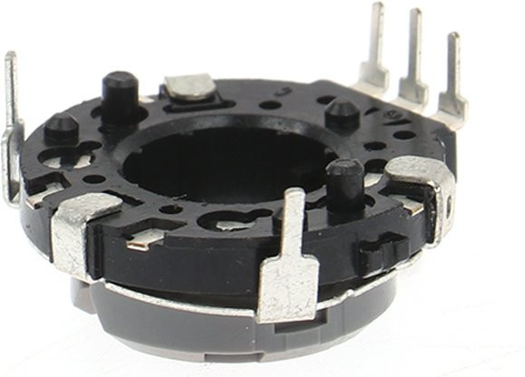 ALPS EC25 SRGP200200 Hohlwellen-Encoder in Schwarz mit 20 Positionierungen und 10 Impulsen als Auto- oder Lautstärkeschalter - Bild 1