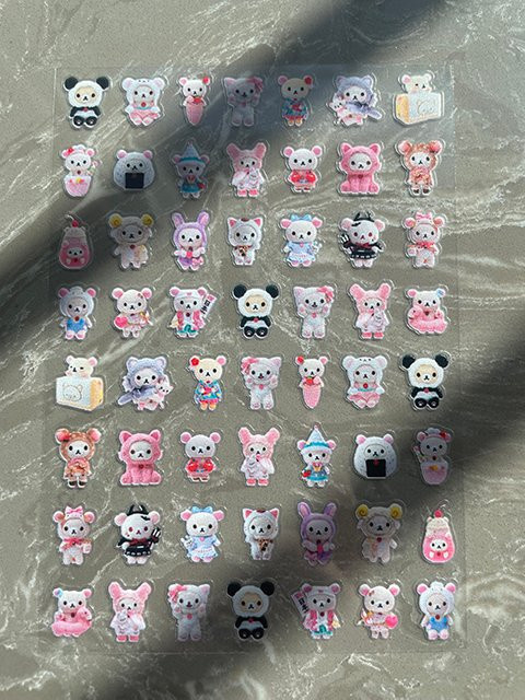 Keeppley Rilakkuma PVC Aufkleber Set in Multicolour für Laptop, Wasserflaschen und DIY-Dekoration - Bild 1