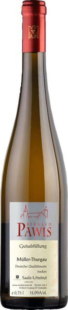 Pawis Müller-Thurgau Weißwein, Saale-Unstrut, 2024, trocken, 0,75 l - Bild 1