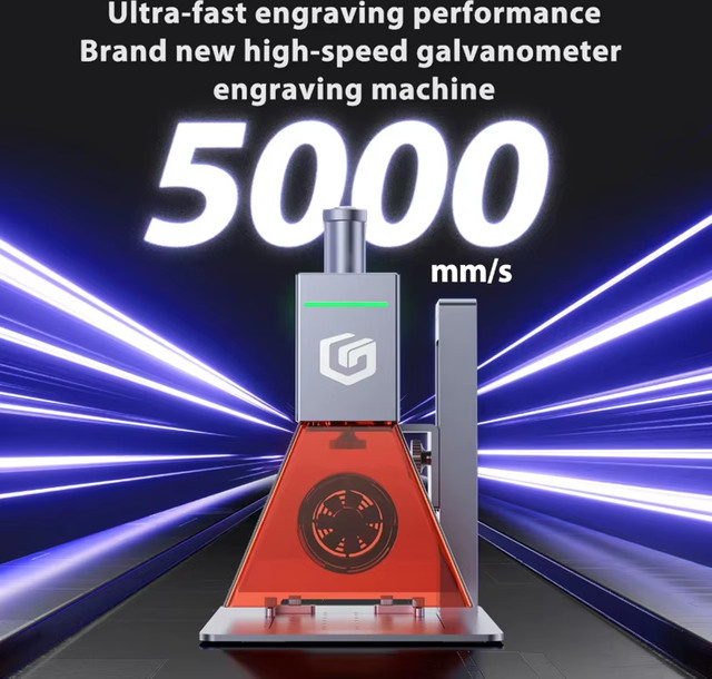 LONGER Nano 6W Tragbare Mini Lasergravurmaschine mit Dual-Beam Dual-Light-Diodenlaser und FAC-Strahlkompressionstechnologie, Handgehaltener Hochgeschwindigkeits-Galvo-Gravierer mit bis zu 5000mm/s - Bild 1