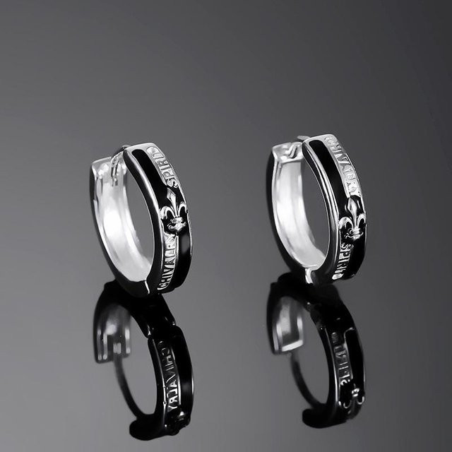 Lucky Star Jewelry Ohrringe, 925 Silber, Herren, Ritter Design - Bild 1