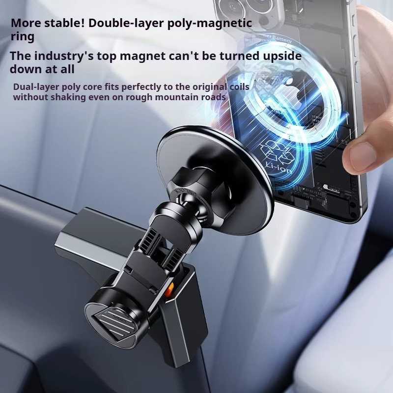 EARY Auto-Handyhalterung 360 Grad verstellbar für Tesla Model 3 und Model Y, kompatibel mit iPhone 17 16 15 14, Schwarz - Bild 4