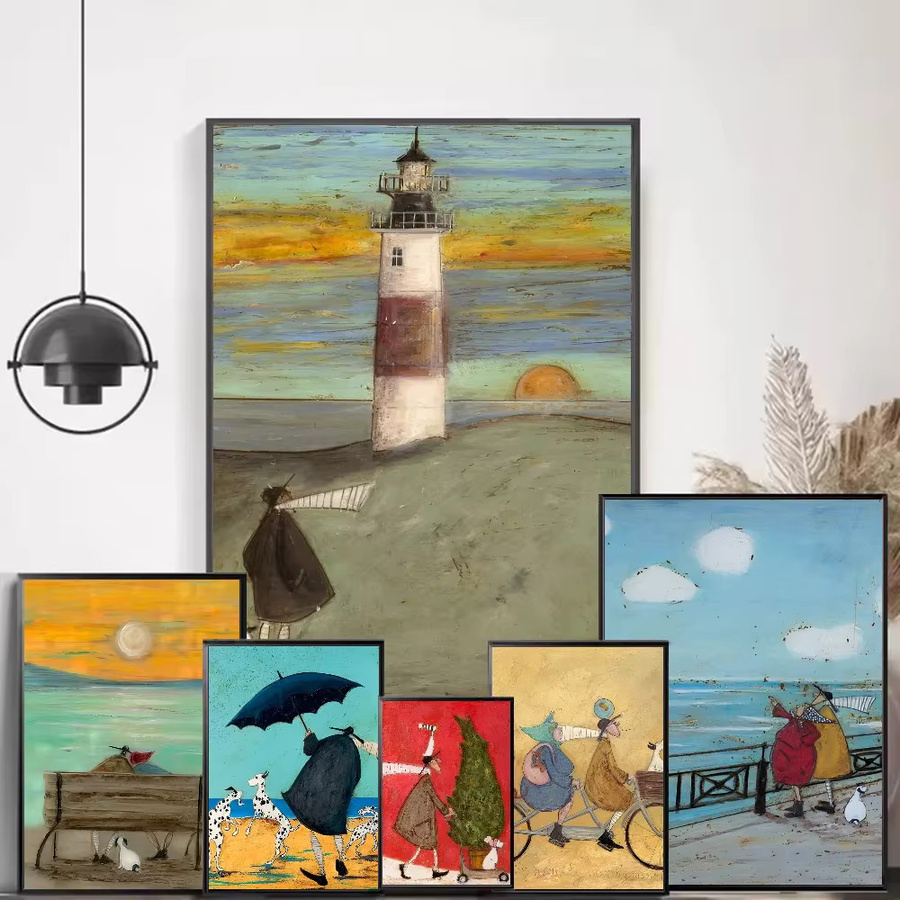 Sam Toft Abstraktes Landschaftskunst Leinwandgemälde Mehrfarbig - Bild 3
