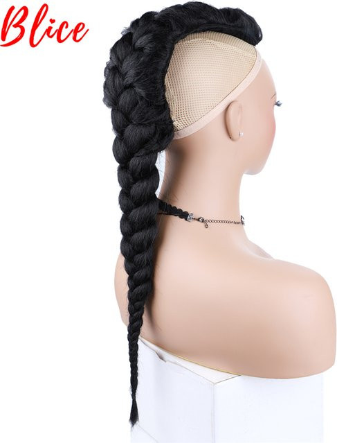 Blice Afro Perücke, synthetisch, schwarz, 76 cm - Bild 1