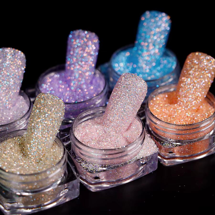 HotPress Nail Art Glitter Pulver, Schimmernd, 12 Boxen - Bild 4