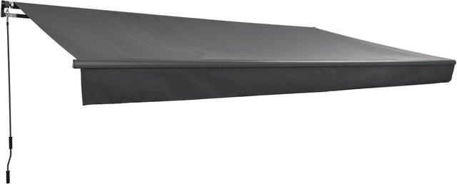 DELUKE Gelenkarmmarkise INSBRUK Sonnenschutz aus Polyester in Anthrazit, B: 495 cm, T: 300 cm - Bild 1