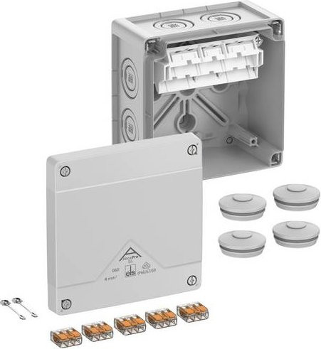 Spelsberg Abzweigkasten 40444001 Grau IP66 IP67 IP69 B/T/H: 12,7 x 12,7 x 7,5 cm - Bild 1