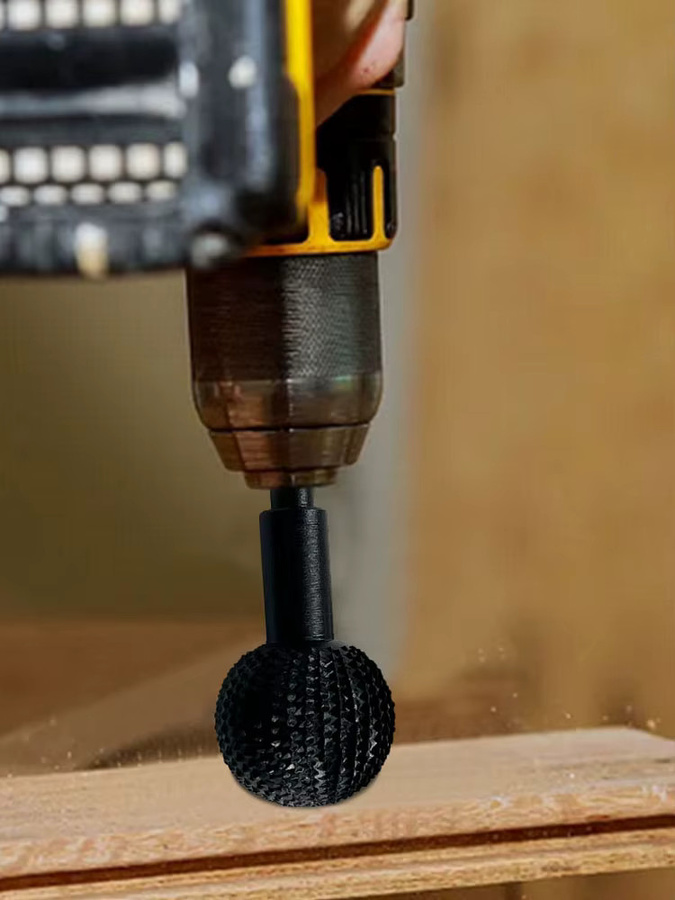Alloet Extreme Kugel-Rotationsfräser für Holzbearbeitung in Schwarz und Silber, Durchmesser: 41,2 mm - Bild 4