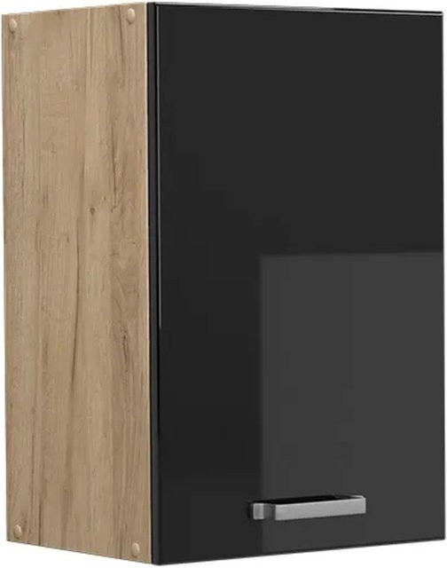 Vicco Hängeschrank R-Line Küchenschrank Schwarz Eiche Hochglanz B: 40 cm, H: 60 cm, T: 31 cm - Bild 2