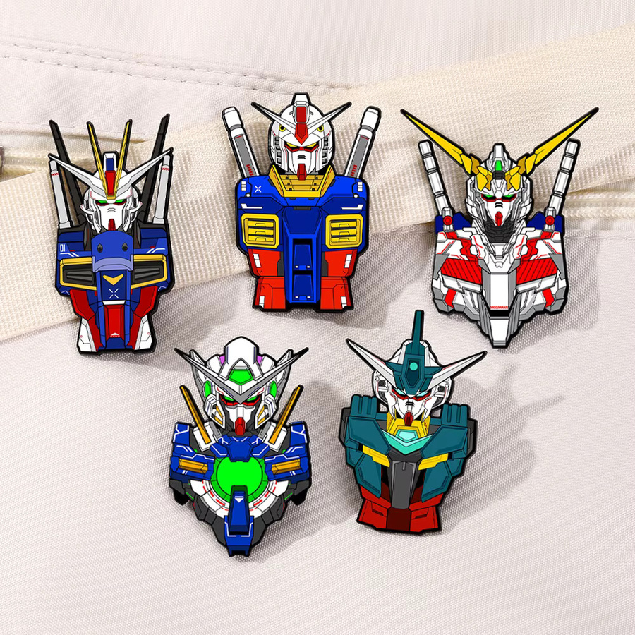 Bandai Broschen, Legierung, Bunt, Anime Mobile Suit Gundam - Bild 3