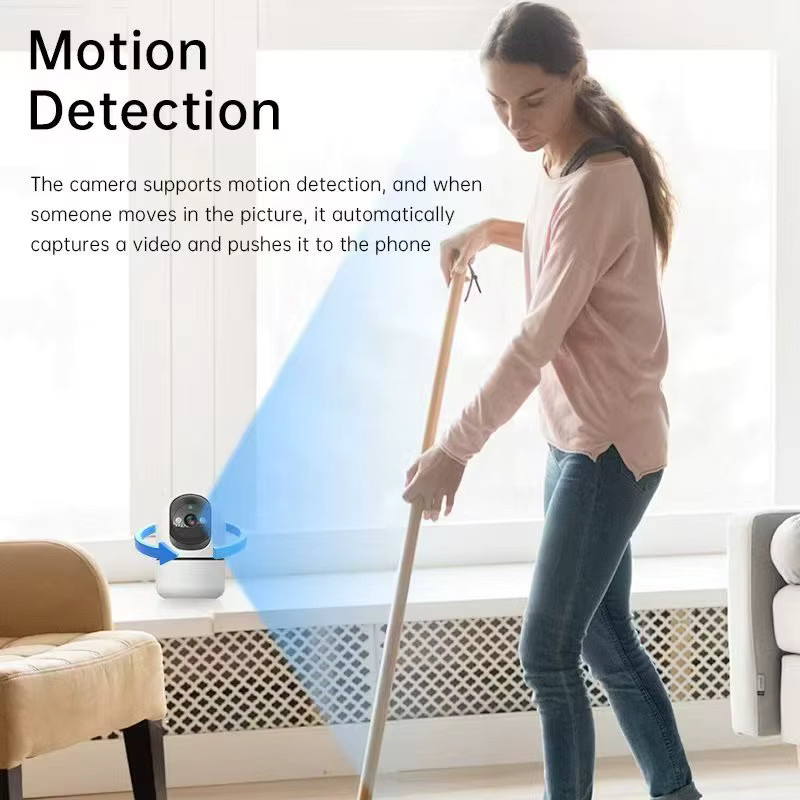GEYUNE Tuya 5MP 5G WLAN IP-Kamera für den Innenbereich, drahtlose Sicherheitsüberwachungskamera mit Auto-Tracking, IR-Nachtsicht und 6-fach Zoom, Farbe: Weiß - Bild 3