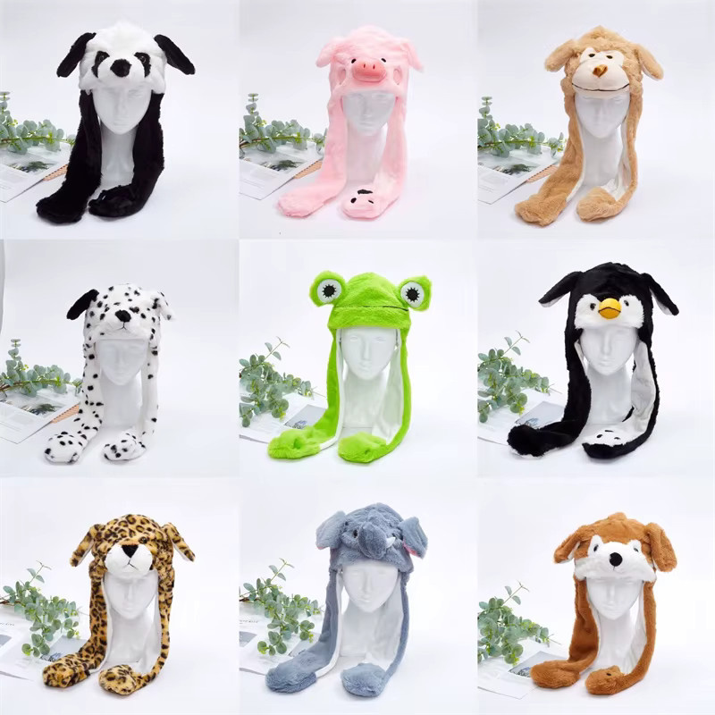 GDzaccly Plüschhüte, Tiere, Weiß, Plüsch / Textil - Bild 1