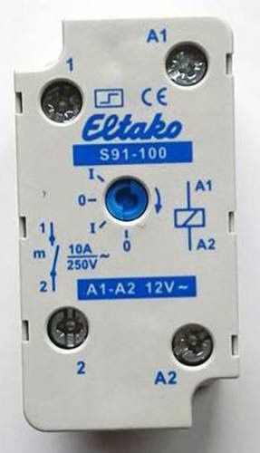 Eltako Stromstoßschalter S91-100-12V für Aufputz Montage mit 12V - Bild 1