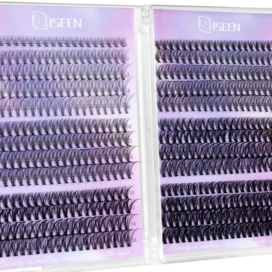 ISEEN Wimpern-Cluster-Set Wispy Lashes, 8-16 mm, C-Curl, Natürlich - Bild 3