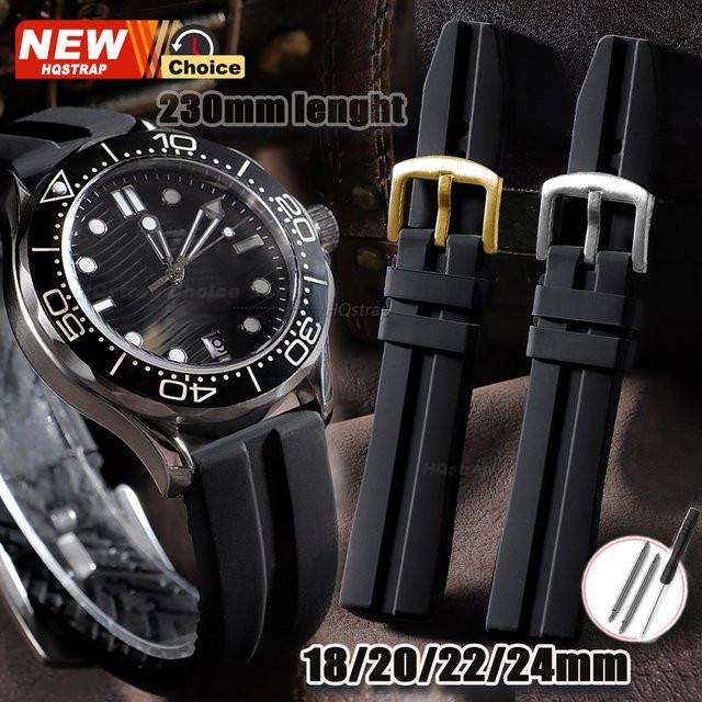 HQstrap Uhrenarmband Silikon, Schwarz, Herren - Bild 1