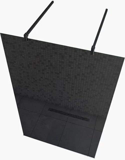 Duschparadies Walk-in Duschwand aus Rauchglas mit Nano-Beschichtung, B/H: 97,7 x 200 cm - Bild 1