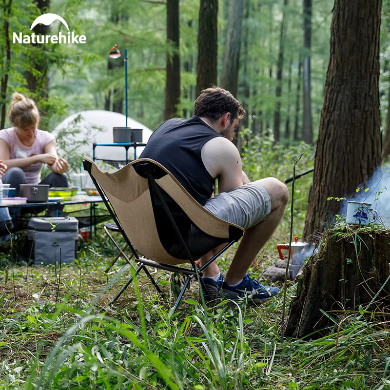 Naturehike Campingstuhl ultraleicht und faltbar in Beige - Bild 4