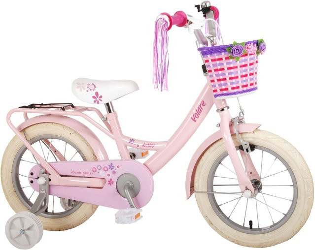 TPFSports Ashley Kinderfahrrad, Mädchen, 14 Zoll, Rosa/Pink, Rücktritt + Handbremse - Bild 1