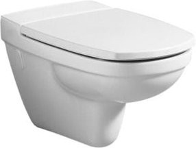 Geberit WC-Sitz Vitelle in D-Form, weiß, mit Deckel und Edelstahl-Scharnieren - Bild 1