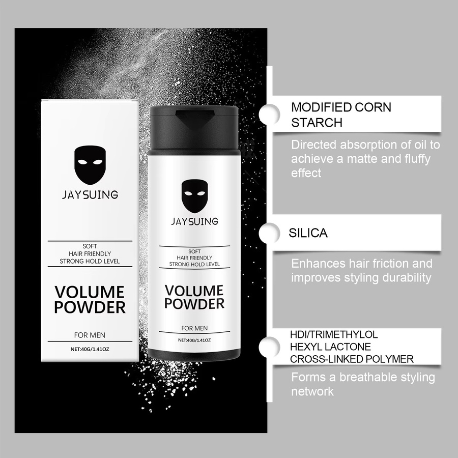 Jaysuing Haar-Styling-Textur-Puder, Herren, für fettiges Haar - Bild 2