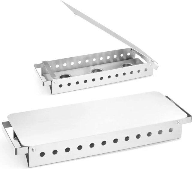 Hendi Tischwärmer für Teller und Platten mit 3 Kerzenhalter in Silber, B/T/H: 18,0 x 16,0 x 6,5 cm - Bild 1