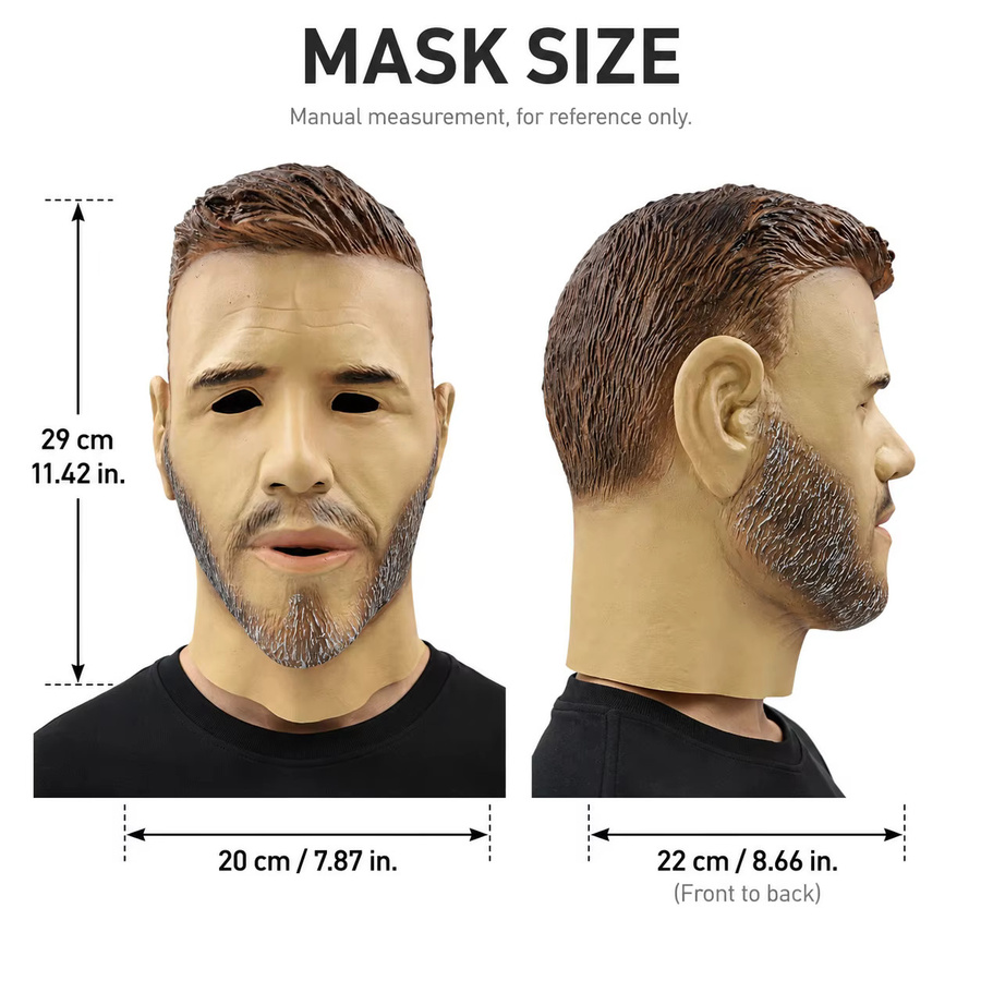 Realistische Latex-Maske Chris Hemsworth, Kopfbedeckung, für Männer - Bild 2