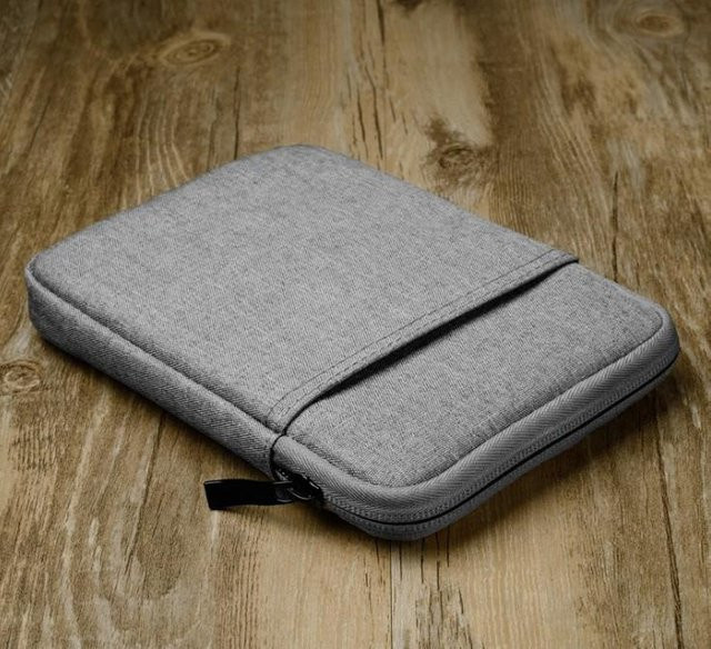 E-Book Cover Tasche mit Reißverschluss für Sony Reader und Kindle in Grau - Bild 1
