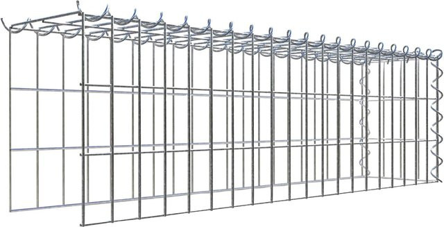Gabiona Gabione-Anbaukorb Typ 4 aus Stahl, silbergrau, B/H/T: 30 x 100 x 20 cm, Maschenweite 5 x 10 cm - Bild 1