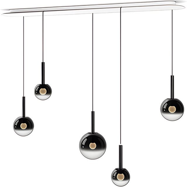 Occhio Luna sospeso cloud 5 L LED-Pendelleuchte in Dark Chrome und Weiß matt mit Tunable White (2700K - 4000K) - Bild 1