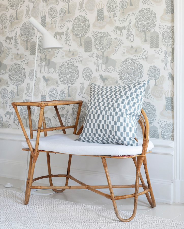 Littlephant Tapete Jardin de la Vie in Dusty Blue – Florales Wandbild mit botanischem Design für Wohnzimmer und Schlafzimmer - Bild 1