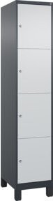 C+P Schließfachschrank Classic PLUS mit Füßen, 1 Abteil, Farbe Anthrazit und Lichtgrau, B/T/H: 40 x 50 x 195 cm - Bild 1