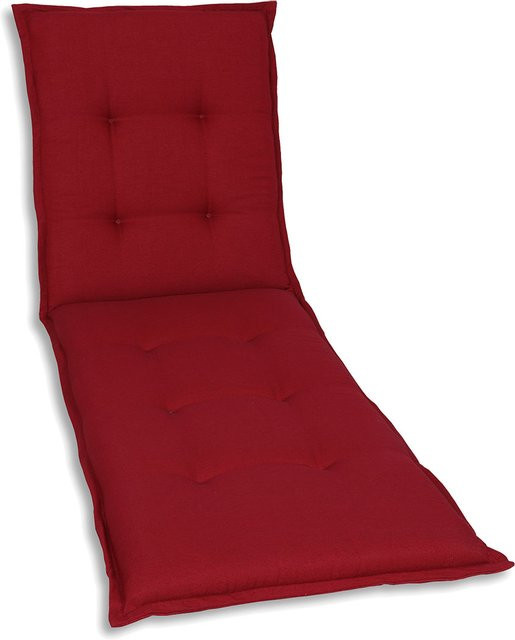 GO-DE TEXTIL Gartenauflage Liegenauflage in Kirschrot - Bild 1