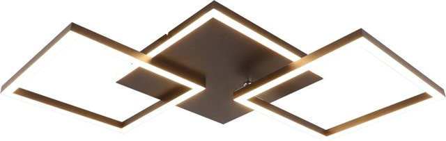 NETTLIFE LED Deckenleuchte aus Metall in Schwarz, dimmbar mit Fernbedienung und Timer - Bild 1