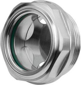 KIPP Ölschauglas mit Sechskant Reflektor M20x1,5 25mm aus Edelstahl in Silber - Bild 1