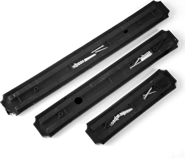 Magnetischer Messerhalter aus Edelstahl von FEB.WIND in Silber oder Schwarz zur Wandmontage - Bild 1