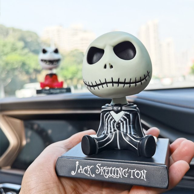 Disney Nightmare Before Christmas Jack Skellington Wackelkopf-Puppe, PVC Sammlerstück Modell Spielzeug - Bild 1