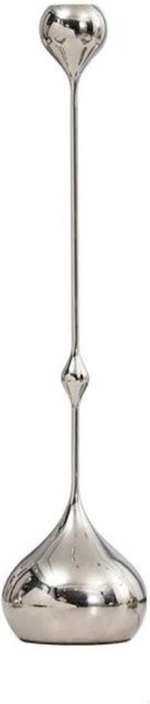 Moderner Kerzenhalter Stermin in Silber aus Metall im Wassertropfen-Design für Stabkerzen - Bild 1