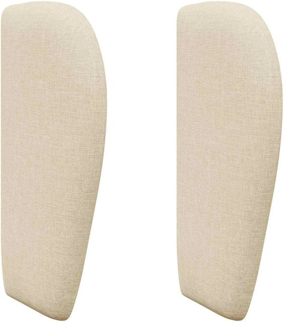 vidaXL Kopfteil für das Schlafzimmer in Beige, Stoffbezug, B/T/H: 40 x 23 x 6 cm - Bild 1