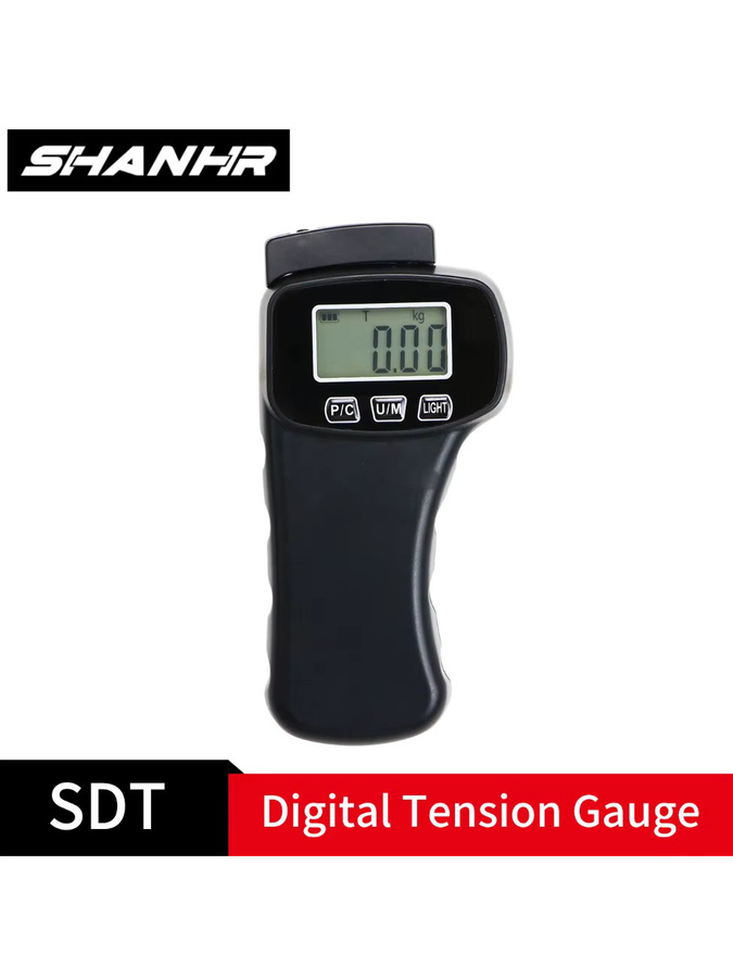 SHANHR Digitales Spannungs-Dynamometer Kraftmessgerät in Schwarz mit 5 kg Messbereich zur Messung von Kabelzug- und Druckkräften - Bild 7