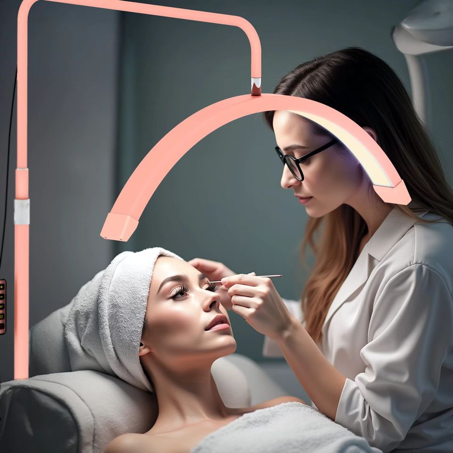 CETANT LED-Schönheitslampe 40W Halbmond-Fülllichtlampe für Wimpern, Nagelkunst und Tattoo als stehende Ringlampe - Bild 2