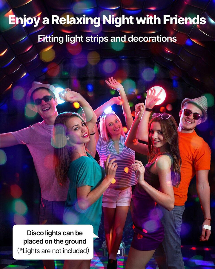 Tragbares aufblasbares Nachtclubzelt inklusive Gebläse für Partys, B/T/H: 5 x 4 x 3,8 m - Bild 2