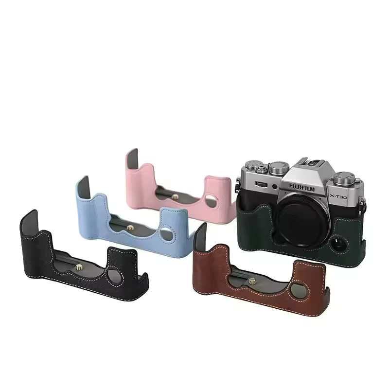 Fujifilm Retro Leder Kamera-Schutzhülle Halbe Case für X-T10 XT20 XT30 X-T30II XT30III in Grün - Bild 4