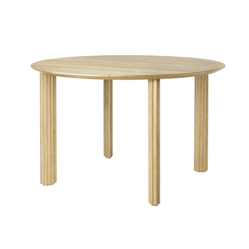 UMAGE Comfort Circle Esstisch aus geöltem Eichenholz in Braun und Beige - Bild 2
