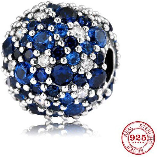 YIRAN Jewelry Charm, 925 Sterlingsilber, Bunt, Runde Perlen Form, Unisex - Bild 1