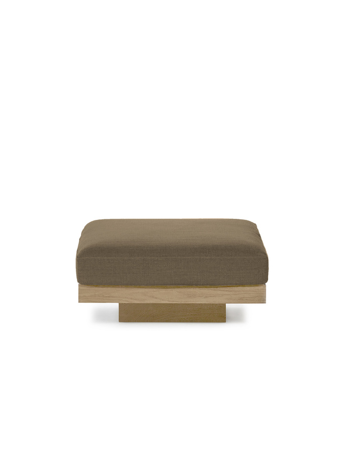 Serax Rudolph Outdoor Ottomane aus Teakholz in Beige mit Polstern - Bild 2