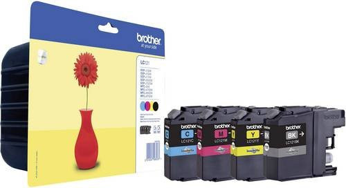 Brother Original Tintenpatronen Kombi-Pack LC-121 für DCP-J752DW in Schwarz, Cyan, Magenta und Gelb - Bild 1